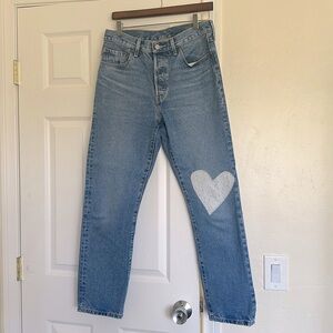 Levi’s 501 high rise button fly jeans